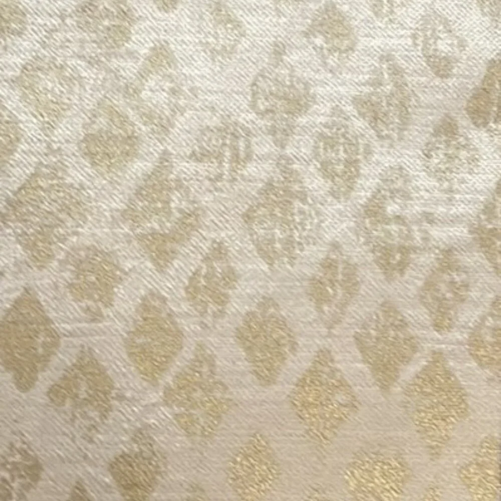 West Elm Gold Luster Velvet Diamond Print Full/Queen Duvet Cover EUC